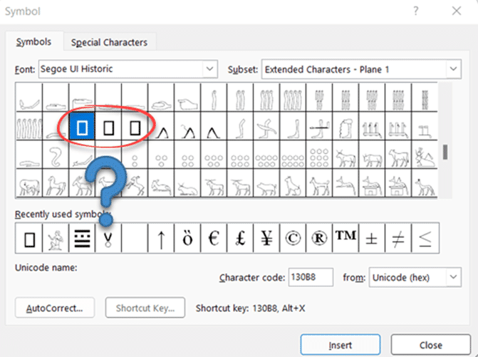 Why are three symbols censored by Microsoft Windows and Office?