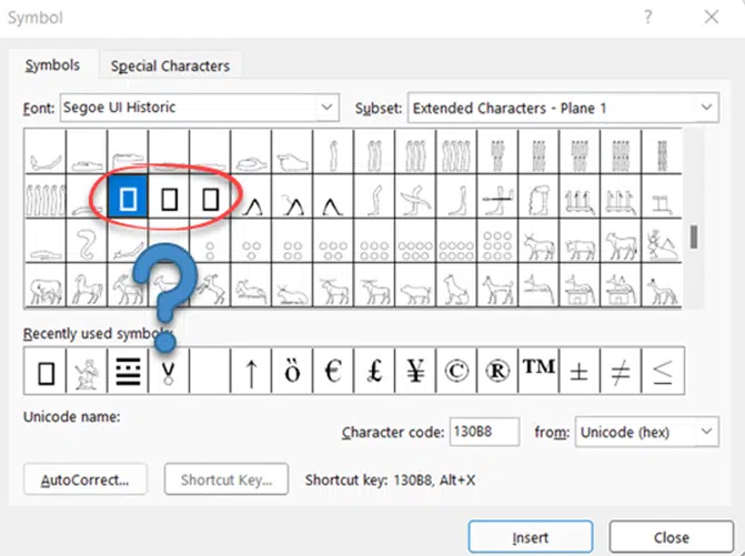 Why are three symbols censored by Microsoft Windows and Office?