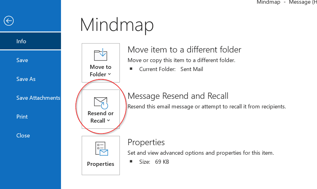 How to recall an email message in Outlook