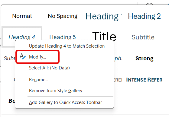 Add shortcuts for all Word heading styles