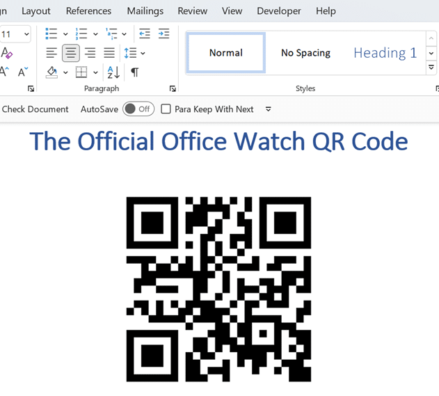 Making QR codes step by step for Office - Office Watch