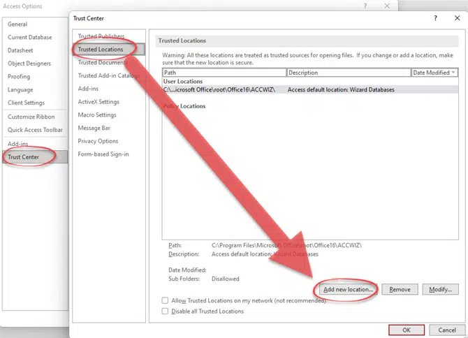 Fix the buggy patch that stops Access databases from opening