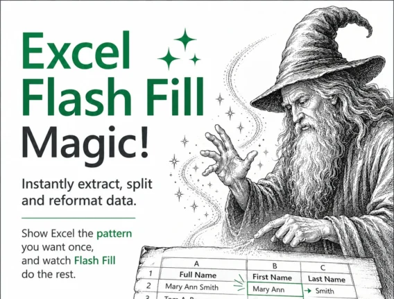 Excel Flash Fill Magic: Split, Join and Reformat Text Fast