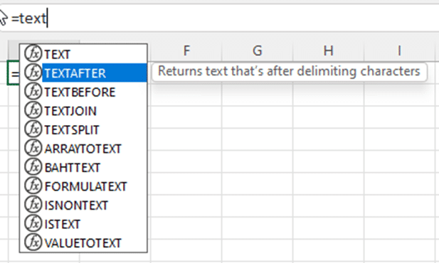 Excel's better  text splitting powers