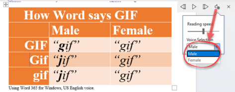 Why does Word pronounce GIF two different ways?