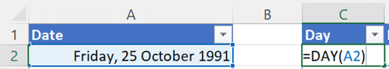 Four ways to split date into day month year in Excel - Office Watch