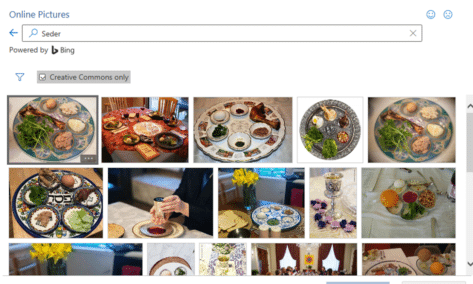 Passover images and more in Microsoft Office