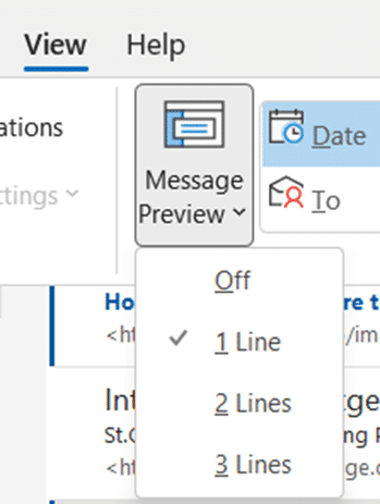 All the email preview options in Outlook - Office Watch