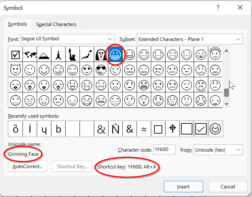 Grinning Face Emoji (U+1F600)