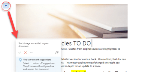 Suggested Images and Visual Emphasis in Word – a mystery new feature