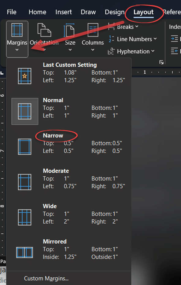 What Is The Normal Margin Setting In Microsoft Word