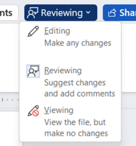 Review only collaboration option in Microsoft Word
