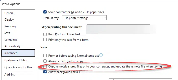 Opening Office documents from removable storage