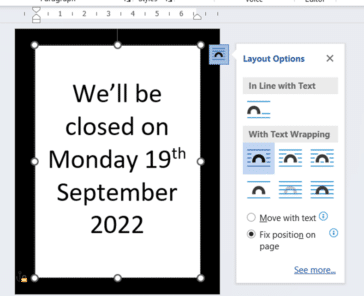 The best way to make a Word page with black border