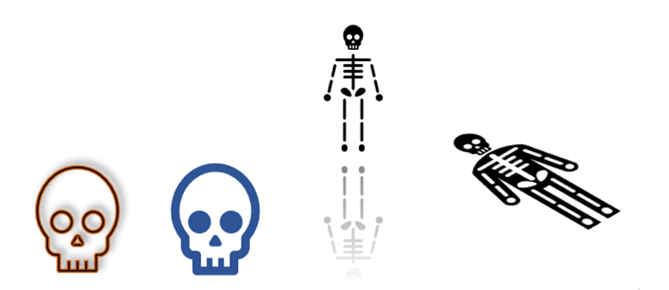 Add Skeleton and Skull to Word, PowerPoint and Office