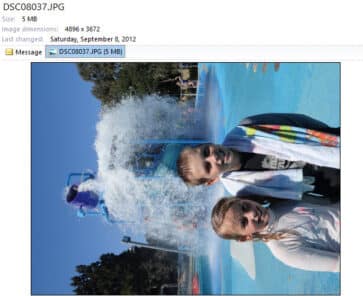 Outlook’s upside-down or flipping image rotation problem