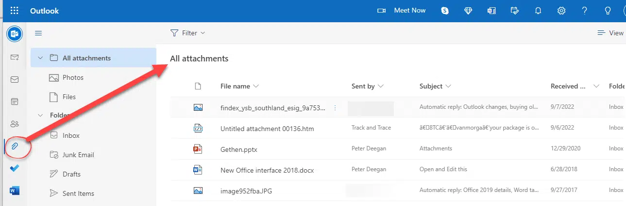 How to view and delete your Outlook.com attachments