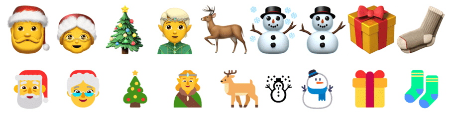 Complete Christmas emoji, fast find and copy