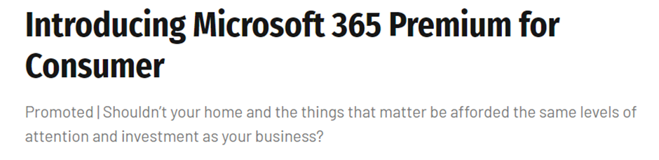 Beware fake Microsoft 365 Premium for Consumer