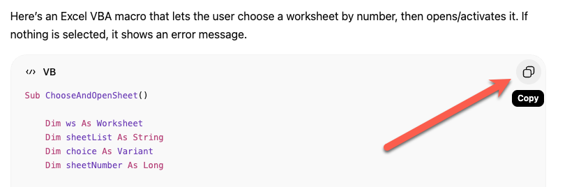 Tips for better Office VBA code with AI