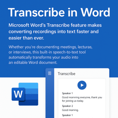 Microsoft Word Transcribe: Features and Functionality - Office Watch