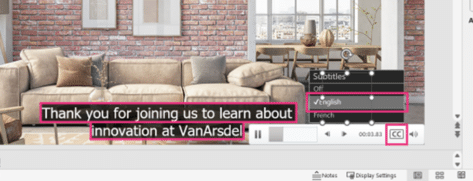 Closed captions for PowerPoint audio – adding and saving