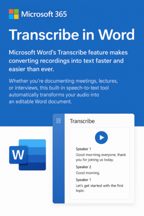 Microsoft Word’s Transcribe Tool: Instantly Turn Recordings into Text