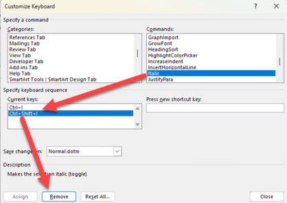 Word keyboard shortcuts, add, change or remove - Office Watch