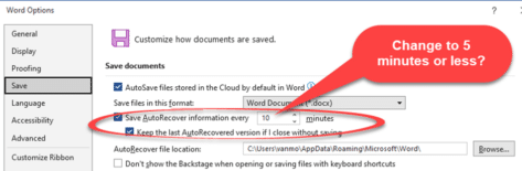 Five changes to make Microsoft Office saves more reliable