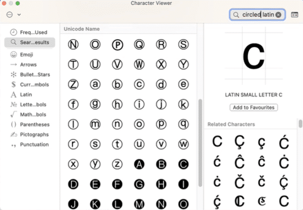 Add circled lower case letters in Word, Excel and more - Office Watch