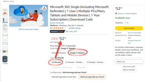 Get 25% off on Microsoft 365 Single/Personal from Amazon in Europe
