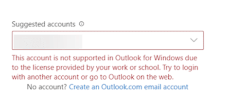 New Outlook does NOT block Exchange Server mailboxes