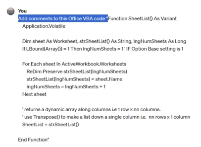 Add comments/help to your Office VBA code