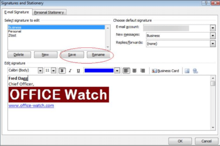 Outlook Signatures for Outlook 2016 and earlier