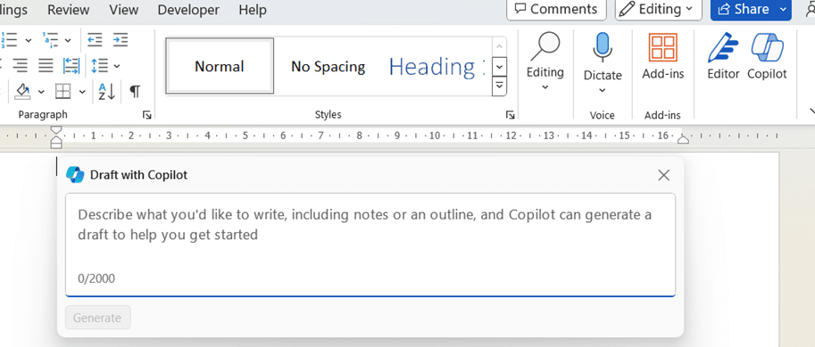 Copilot appears in Word whether you like it or not