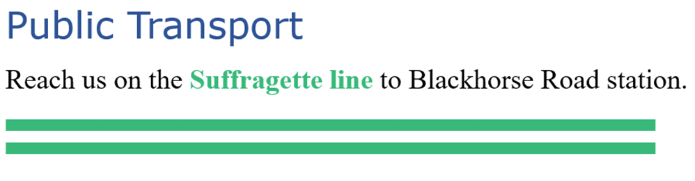 New London Overground line colours in Office