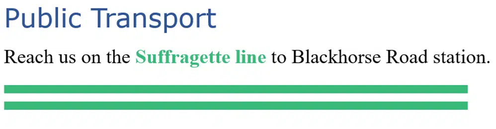 New London Overground line colours in Office