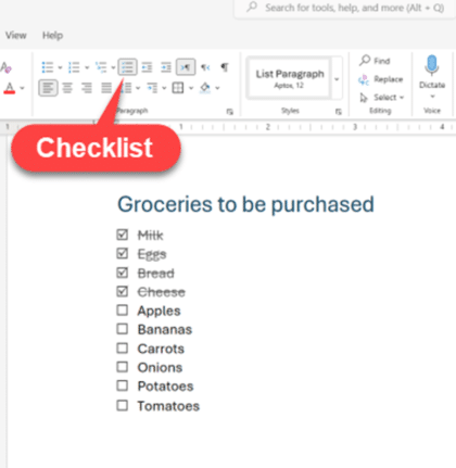 Word Checklist to Do: A Handy Feature for Tasks in Microsoft Word ...