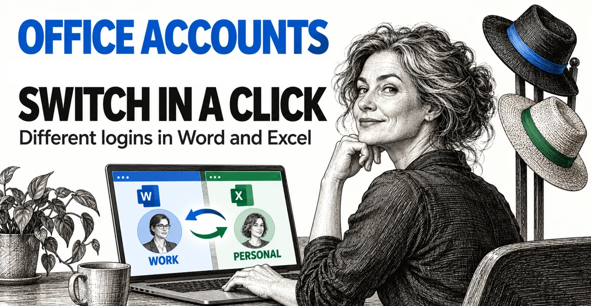 Switch Microsoft Accounts in Word, Excel and PowerPoint Without Signing Out