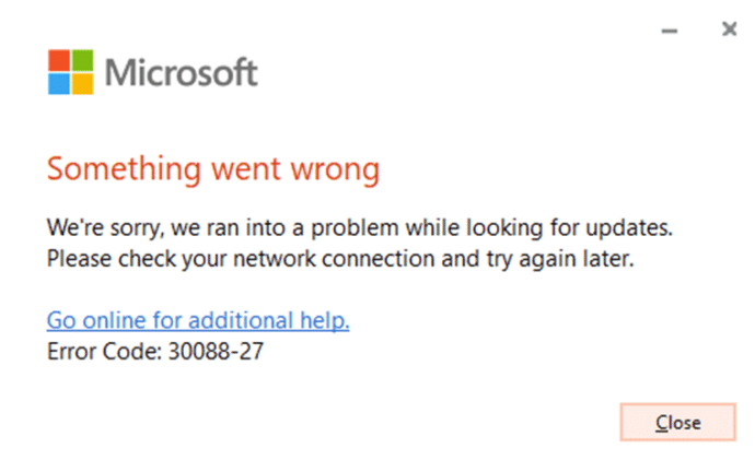 What to do about 30088-27 errors on Office install