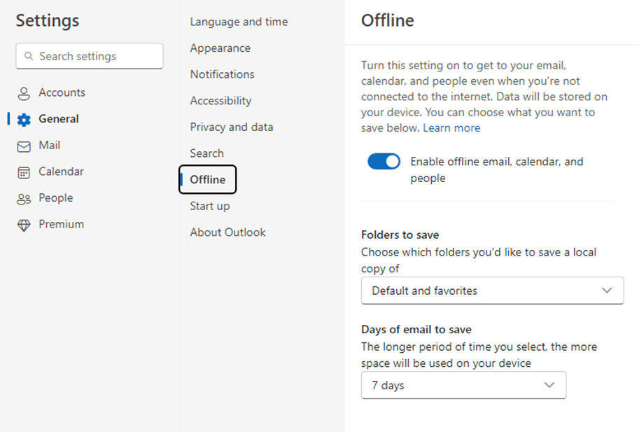 Does Outlook (new) really have offline support?