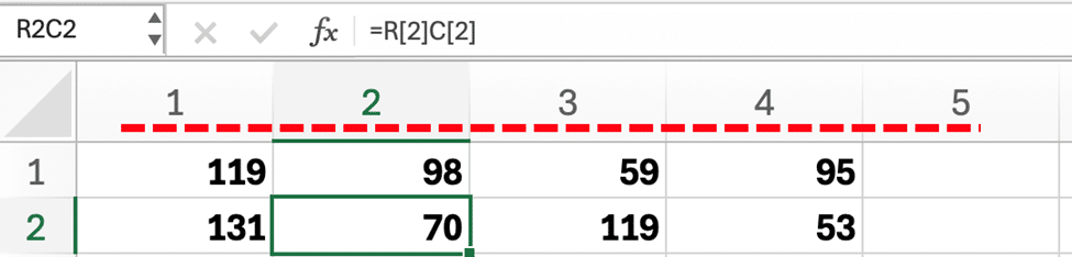 Excel – why do the columns have numbers not letters?