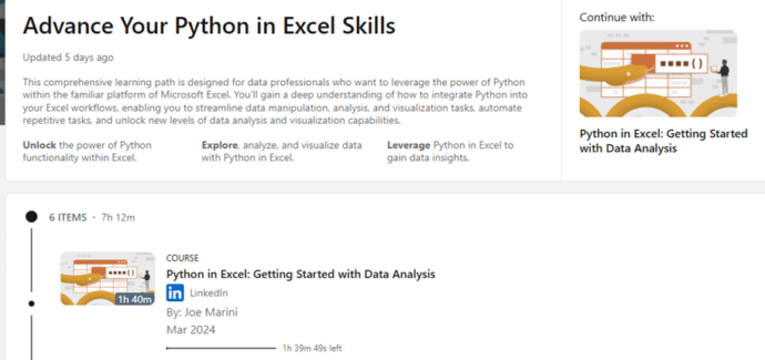 Limited-time offer: Free Python in Excel classes