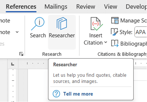 Word’s Researcher feature is ending soon