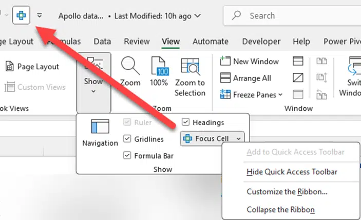 Focus Cell for better highlighting in Excel