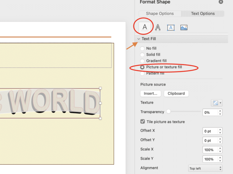 Great PowerPoint heading with picture fill - Office Watch