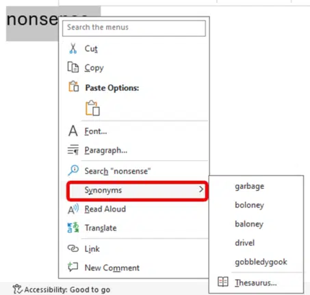Forget what you've heard, Word still has a Thesaurus