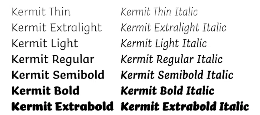 Check out Kermit the font