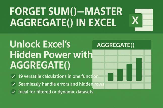 Forget SUM(), use Aggregate() in Excel
