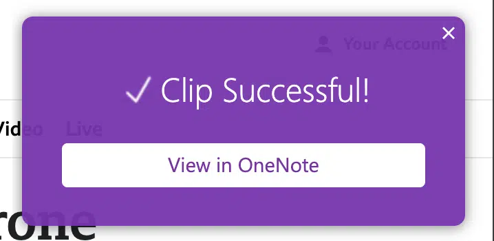 OneNote Clipper to replace Pocket
